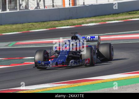 Brendon Hartley pendant l'épreuve de F1 célébrée au circuit de Barcelonacon 9th mars 2018 à Barcelone, Espagne. (Photo par Urbanandsport/NurPhoto) Banque D'Images