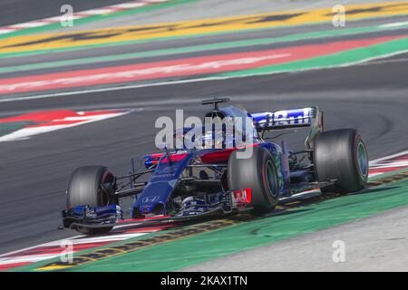 Brendon Hartley pendant l'épreuve de F1 célébrée au circuit de Barcelonacon 9th mars 2018 à Barcelone, Espagne. (Photo par Urbanandsport/NurPhoto) Banque D'Images