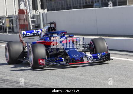 Brendon Hartley pendant l'épreuve de F1 célébrée au circuit de Barcelonacon 9th mars 2018 à Barcelone, Espagne. (Photo par Urbanandsport/NurPhoto) Banque D'Images