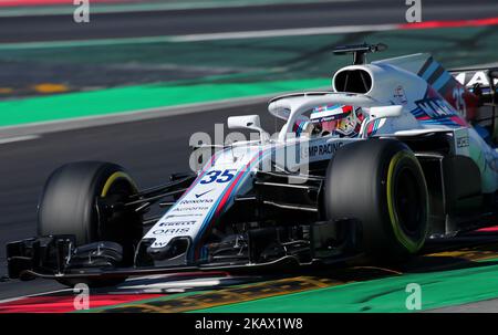 Le Williams de Sergueï Sirotkin lors des essais de Formule 1 sur le circuit Barcelone-Catalunya, le 09th mars 2018 à Barcelone, Espagne. -- (photo par Urbanandsport/NurPhoto) Banque D'Images