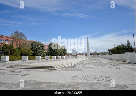 Le Walk of Fame est enrichi de 5 échantillons supplémentaires. Le long de la via Olimpiadi, qui mène directement au stade olympique de Rome, de nouvelles plaques ont été ajoutées à cinq champions bleus qui ne sont plus en activité : Le capitaine et défenseur national historique de Milan, Paolo Maldini, le nageur Massimiliano Rosolino, le coureur de fond Luigi Beccali, le cycliste Ercole Baldini et le joueur de volley-ball Samuele Papi, le 12 mars 2018 à Rome, en Italie. (Photo par Silvia Lore/NurPhoto) Banque D'Images