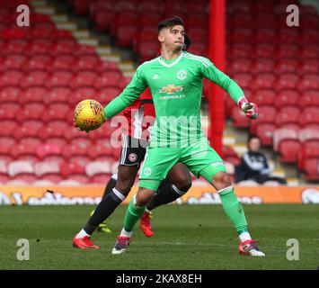 L-R Theo Richardson de Manchester United de moins de 23 ans lors d'un match amical entre Brentford B contre Manchester United au stade de Griffin Park à Brentford, Angleterre, Royaume-Uni sur 20 mars 2018. (Photo de Kieran Galvin/NurPhoto) Banque D'Images