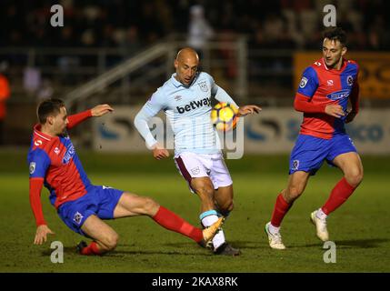 Pablo Zabaleta de West Ham United lors d'un match amical entre Dagenham et Redbridge contre West Ham United au stade de construction de Chigwell, Dagenham, Angleterre, le 21 mars 2018 (photo de Kieran Galvin/NurPhoto) Banque D'Images