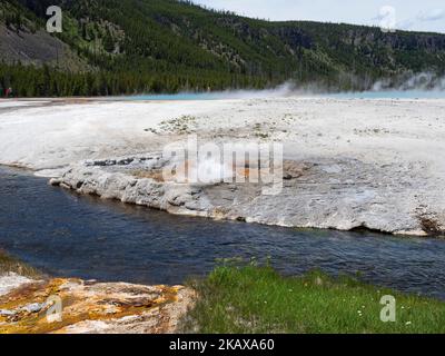 Cliff Geyser, bassin de sable noir, parc national de Yellowstone, Wyoming, États-Unis, juin 2019 Banque D'Images