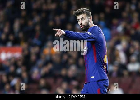 03 Gerard pique d'Espagne du FC Barcelone pendant le match de la Liga entre le FC Barcelona v CD Leganes au Camp Nou Stadium le 07 avril 2018 à Barcelone. (Photo par Xavier Bonilla/NurPhoto) Banque D'Images