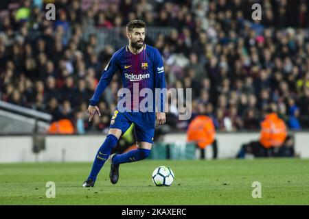 03 Gerard pique d'Espagne du FC Barcelone pendant le match de la Liga entre le FC Barcelona v CD Leganes au Camp Nou Stadium le 07 avril 2018 à Barcelone. (Photo par Xavier Bonilla/NurPhoto) Banque D'Images