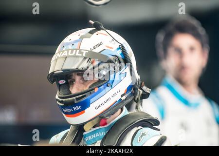 Nicolas Prost (FRA) de Renault e.dams lors du premier jour du Championnat FIA de Formule E de Rome E-Prix 2018 à Circuto Cittadino delEUR, Rome, Italie, le 13 avril 2018. (Photo de Giuseppe Maffia/NurPhoto) Banque D'Images