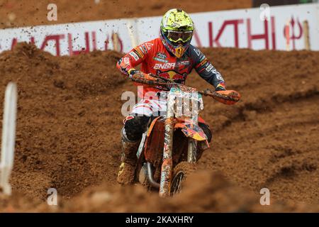 Antonio Cairoli #222 (ITA) dans KTM de Red Bull KTM Factory Racing en action pendant le championnat du monde 2018 de MXGP course du Portugal, sur 15 avril 2018 à Agueda, Portugal. (Photo de Paulo Oliveira / DPI / NurPhoto) Banque D'Images