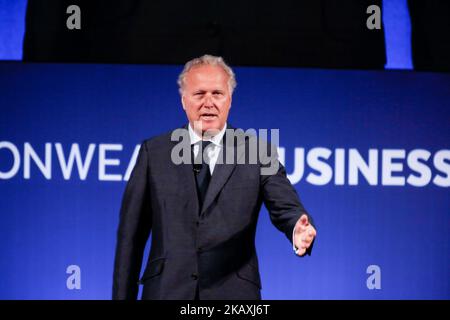 Londres, Royaume-Uni, 16 avril 2018: Lord Jonathan Marland a prononcé son allocution d'ouverture à la session d'ouverture du Forum des affaires sur la réalisation d'un Commonwealth prospère pour tous lors de la réunion des chefs de gouvernement du Commonwealth à Londres. (Photo par Dominika Zarzycka/NurPhoto) Banque D'Images