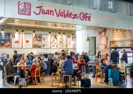 Bogota Colombie, aéroport international El Dorado Aeropuerto Internacional El Dorado terminal intérieur, café Juan Valdez, restaurant Banque D'Images