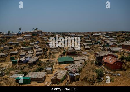 Cox's Bazar, Bangladesh : scénario récent du camp de réfugiés de Rohingya à Balukali, dans Cox's Bazar. Le Conseil de sécurité de l'ONU est parvenu le 28 avril à visiter le camp de réfugiés de Rohingya à Cox's Bazar, au Bangladesh (photo de Masfiqur Sohan/NurPhoto) Banque D'Images