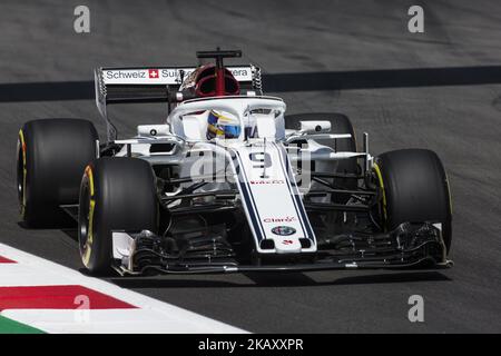 09 Marcus Ericsson de Suède Alfa Romeo Sauber F1 Team C37 pendant le Grand Prix de Formule 1 espagnol au circuit de Catalunya le 11, 2018 à Montmelo, Espagne. (Photo par Xavier Bonilla/NurPhoto) Banque D'Images