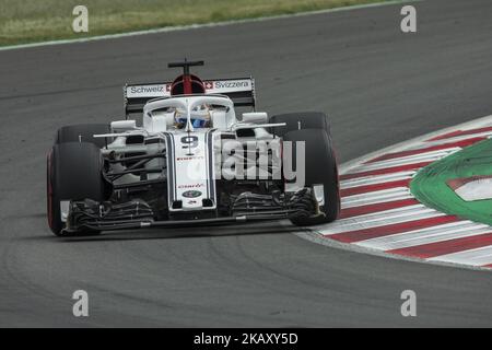 09 Marcus Ericsson de Suède Alfa Romeo Sauber F1 Team C37 pendant le Grand Prix de Formule 1 espagnol au circuit de Catalunya sur 12 mars 2018 à Montmelo, Espagne. (Photo par Xavier Bonilla/NurPhoto) Banque D'Images