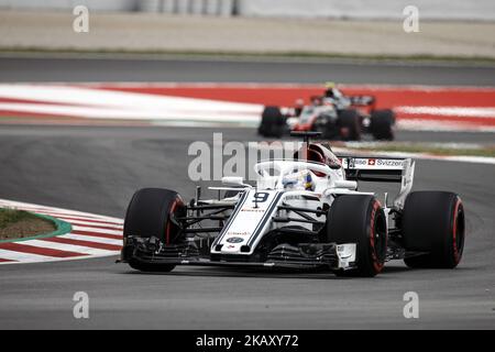 09 Marcus Ericsson de Suède Alfa Romeo Sauber F1 équipe C37 lors de la qualification du Grand Prix de Formule 1 espagnol au circuit de Catalunya sur 12 mai 2018 à Montmelo, Espagne. (Photo par Xavier Bonilla/NurPhoto) Banque D'Images