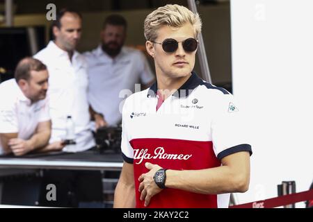 09 Marcus Ericsson de Suède Alfa Romeo Sauber F1 Portrait de l'équipe C37 lors du Grand Prix Monaco de Formule 1 à Monaco le 23th mai 2018 à Montecarlo, Monaco. (Photo par Xavier Bonilla/NurPhoto) Banque D'Images