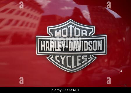 (5/29/2018) le logo de Harley-Davidson Motor cycles est visible sur la photo (photo d'Alexander Pohl/NurPhoto) Banque D'Images