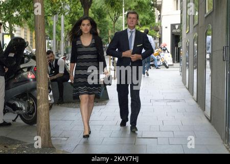 Cayetano Martinez de Irujo et Barbara Mirjan Aliende participent au dîner de charité « Thinking in Your Cloud » au restaurant Lux sur 4 juin 2018 à Madrid, Espagne. (Photo par Oscar Gonzalez/NurPhoto) Banque D'Images