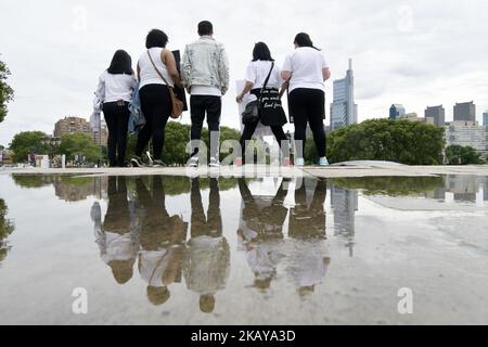 Rassemblement contre la violence par armes à feu sur les marches du Musée d'art, à Philadelphie, en Pennsylvanie, sur 11 juin 2018. Le rassemblement annuel de 3rd Fill the Steps Against Gun violence vise à sensibiliser le public à l'épidémie mortelle et est organisé par la chroniqueur Helen Ubinas. (Photo de Bastiaan Slabbers/NurPhoto) Banque D'Images