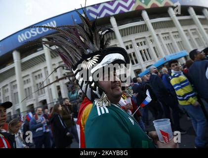 Groupe A Russie / Arabie Saoudite - coupe du monde de la FIFA Russie 2018 Un fan mexicain au stade Luzhniki à Moscou, Russie sur 14 juin 2018. (Photo de Matteo Ciambelli/NurPhoto) Banque D'Images