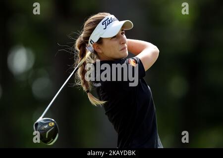 Luna Sobron, d'Espagne, est en 10th lors de la première partie du tournoi de golf Meijer LPGA Classic au Blythefield Country Club à Belmont, MI, USA jeudi, 14 juin 2018. (Photo de Jorge Lemus/NurPhoto) Banque D'Images