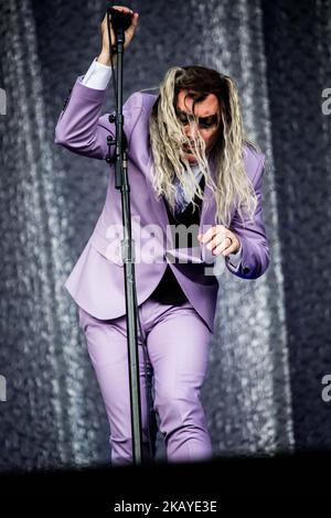 Maynard James Keenan d'Un cercle parfait, en direct au Pinkpop Festival 2018 à Landgraaf, pays-Bas, le 16 juin 2018. (Photo de Roberto Finizio/NurPhoto) Banque D'Images