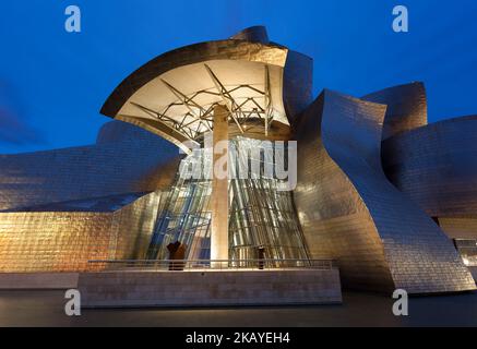 Musée Guggenheim, Bilbao, Bizkaia, pays basque, Espagne Banque D'Images