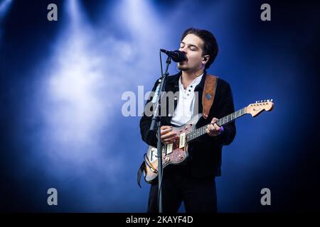 Clemens Rehbein de Milky chance se présentant en direct au Pinkpop Festival 2018 à Landgraaf pays-Bas (photo de Roberto Finizio/NurPhoto) Banque D'Images