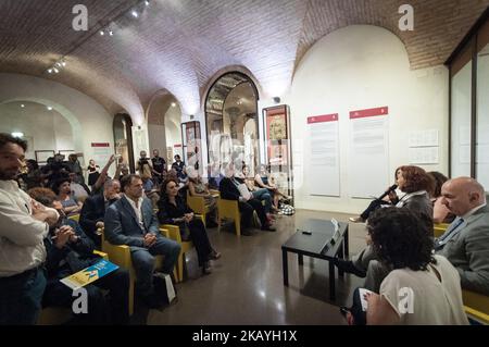 Présenté à la presse - Festival International juif de la Culture (23 au 27 juin dans le quartier juif de Rome), le festival en est maintenant à sa onzième édition, Qui ouvre samedi soir avec la nuit de la Cabbalà, une nuit blanche pleine d'événements, y compris des concerts et des expositions, (Musée juif, Musée de la Fondation de la Shoah - Casina dei Vallati, et grande synagogue ouverte au public). Sur 19 juin 2018 à Rome, Italie. (Photo par Andrea Ronchini/NurPhoto) Banque D'Images