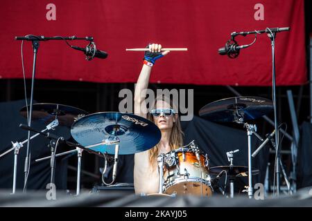 LA DERNIÈRE INTERNATIONALE se produit en direct au festival IDAYS le 22 2018 juin, à Milan, en Italie (photo de Mairo Cinquetti/NurPhoto) Banque D'Images