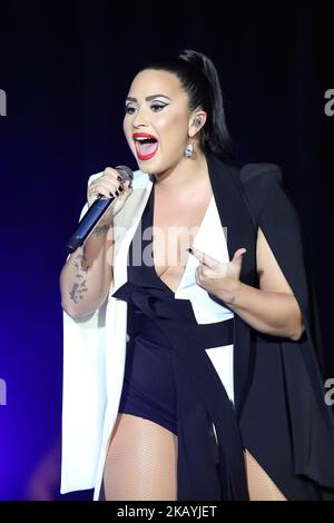 LA chanteuse AMÉRICAINE demi Lovato se produit au festival de musique Rock in Rio Lisbon 2018 à Lisbonne, Portugal, sur 24 juin 2018. ( Photo par Pedro Fiúza/NurPhoto) Banque D'Images