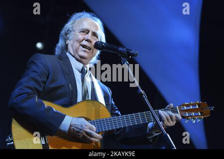 Joan Manuel Serrat, chanteuse et compositrice espagnole, se produit sur scène au Alfonso XIII Royal Botanic Garden de Madrid, Espagne, 26 juin 2018, à l'occasion du Festival de musique Botanic Nights 2018 (photo d'Oscar Gonzalez/NurPhoto) Banque D'Images