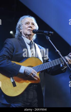 Joan Manuel Serrat, chanteuse et compositrice espagnole, se produit sur scène au Alfonso XIII Royal Botanic Garden de Madrid, Espagne, 26 juin 2018, à l'occasion du Festival de musique Botanic Nights 2018 (photo d'Oscar Gonzalez/NurPhoto) Banque D'Images