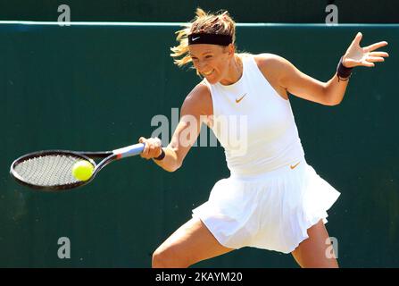 Victoria Azarenka (BLR) lors de son match contre Monica Puig (PUR) troisième jour de l'événement de tennis Boostles au parc Stoke sur 28 juin 2018 à Stoke Poges, Angleterre (photo de Kieran Galvin/NurPhoto) Banque D'Images