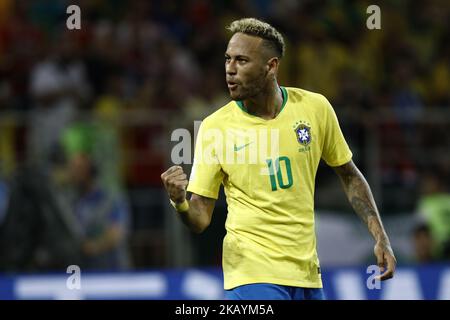 Neymar lors du match de la coupe du monde de la FIFA 2018 en Russie entre la Serbie et le Brésil au stade Spartak sur 27 juin 2018 à Moscou, en Russie. (Photo de Mehdi Taamallah/NurPhoto) Banque D'Images