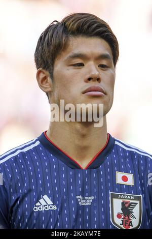 Hiroki Saki du Japon lors du match H de la coupe du monde de la FIFA 2018 entre le Japon et la Pologne au stade Volgograd à Volgograd, Russie sur 28 juin 2018 (photo par Andrew Surma/NurPhoto) Banque D'Images