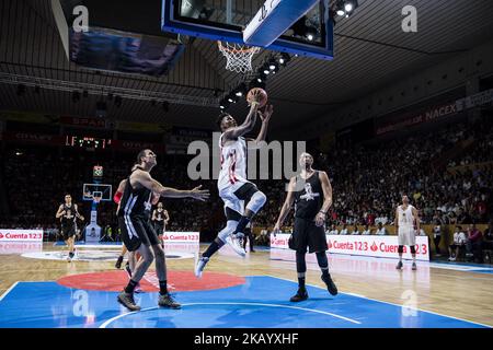 Jimmy Butler des Etats-Unis d'Amérique du Minnesota Timberwolves lors de l'association caritative et amicale Pau Gasol contre Marc Gasol, avec des joueurs européens et américains de la NBA pour aider les jeunes joueurs de basket-ball et les équipes en développement à Fontajau Pavillion, Gérone, le 8 juillet 2018. (Photo par Xavier Bonilla/NurPhoto) Banque D'Images