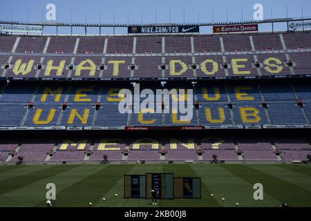 Présentation d'Arthur Melo du Brésil après avoir été la première nouvelle signature du FC Barcelone 2018/2019 l'équipe de la Liga à Camp Nou Stadiu, Barcelone, le 11 juillet 2018. (Photo par Xavier Bonilla/NurPhoto) Banque D'Images