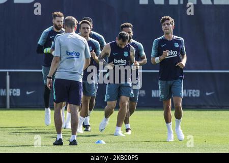 Sergi Roberto d'Espagne lors de la première session de formation du FC Barcelone de la pré saison 2018/2019 de la Liga à Ciutat Esportiva Joan Gamper, Barcelone, le 11 juillet 2018. (Photo par Xavier Bonilla/NurPhoto) Banque D'Images