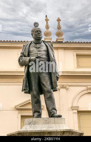 La statue de Cavour à Padoue Banque D'Images