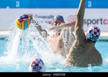 Match entre la Croatie et les pays-Bas correspondant aux championnats européens de water-polo LEN 33rd Barcelone 2018, à Barcelone, Espagne, sur 16 juillet 2018. (Photo par Urbanandsport/NurPhoto) Banque D'Images