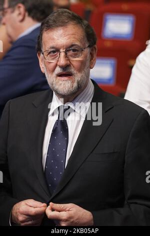 L'ancien Premier ministre espagnol Mariano Rajoy lors du congrès national Partido Popular (PP) qui s'est tenu à Madrid, Espagne, du 20 au 28 juillet 2018. (Photo par Oscar Gonzalez/NurPhoto) Banque D'Images