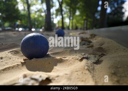 Des jeux gratuits sont offerts pendant que les membres de la communauté célèbrent l'été à l'Oval, sur la promenade Benjamin Franklin, à Philadelphie, en Pennsylvanie, sur 20 juillet 2018. Un espace public avec aire de jeux, terrain de pulvérisation, café en plein air, camions et divertissements est installé à Eakins Oval, près du musée d'art Steps jusqu'à 19 août. (Photo de Bastiaan Slabbers/NurPhoto) Banque D'Images