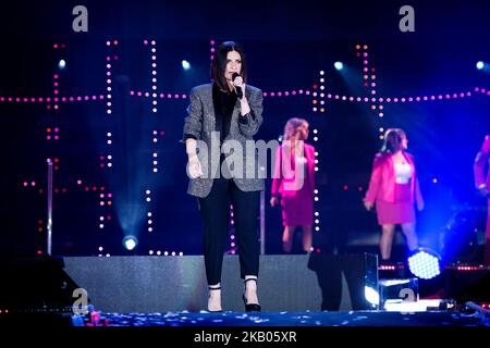 Laura Pausini se présente en direct sur scène à Rome au Cirque Maximus, Rome, Italie, le 22 juillet 2018. (Photo de Giuseppe Maffia/NurPhoto) Banque D'Images