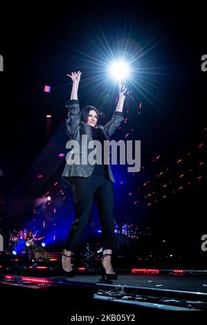 Laura Pausini se présente en direct sur scène à Rome au Cirque Maximus, Rome, Italie, le 22 juillet 2018. (Photo de Giuseppe Maffia/NurPhoto) Banque D'Images
