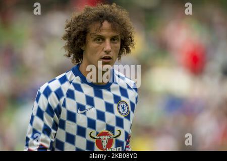 David Luiz de Chelsea lors du match de la coupe des champions internationale entre le FC Arsenal et le FC Chelsea au stade Aviva de Dublin, Irlande sur 1 août 2018 (photo d'Andrew Surma/NurPhoto) Banque D'Images