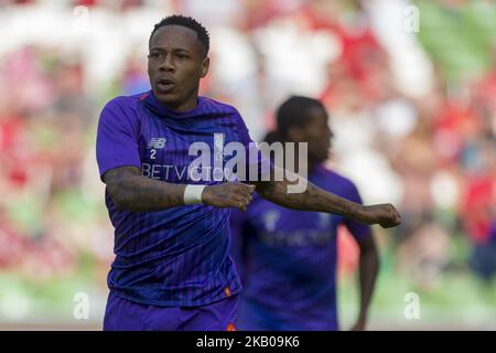 Nathaniel Clyne de Liverpool lors du match amical du club international entre le FC Liverpool et la SSC Napoli au stade Aviva de Dublin, Irlande sur 4 août 2018 (photo d'Andrew Surma/NurPhoto) Banque D'Images