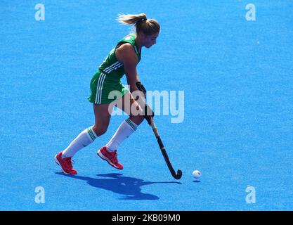 WATKINS Chloe of Ireland lors de la FIH Hockey coupe du monde des femmes 2018 jour 13 match demi-finale 34 entre l'Irlande et l'Espagne au Lee Valley Hockey & tennis Centre du parc olympique Queen Elizabeth à Londres, Royaume-Uni sur 4 août 2018. (Photo par action Foto Sport/NurPhoto) Banque D'Images