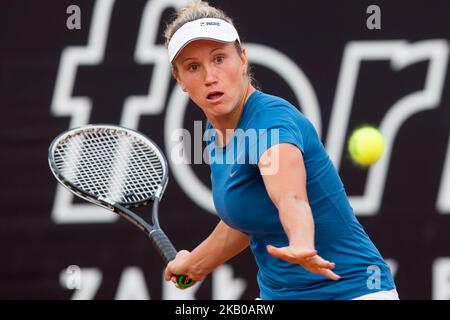 Katarzyna Kawa pendant Varsovie - ITF Womens circuit Tenis Tournament 2018 à Varsovie, Pologne, on 10 août 2018. (Photo par Foto Olimpik/NurPhoto) Banque D'Images