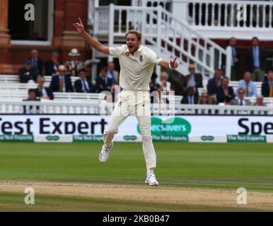 Stuart Broad, Angleterre, lors du match de 4th jours de la série internationale de tests 2nd, entre l'Angleterre et l'Inde, au terrain de cricket Lords, Londres, Angleterre, le 12 août 2018. (Photo par action Foto Sport/NurPhoto) Banque D'Images