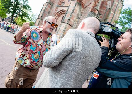 Jean-Luc Courcoult , directeur de Royal de Luxe dans la capitale européenne de la Culture 2018, Leeuwarden, pays-Bas, on 17 août 2018. Royal de Luxe présente une nouvelle histoire basée sur la saga des géants appelée "Grand patine dans la glace" (grand skate sur la glace) pendant trois jours jusqu'à 19 août 2018. (Photo par Romy Arroyo Fernandez/NurPhoto) Banque D'Images